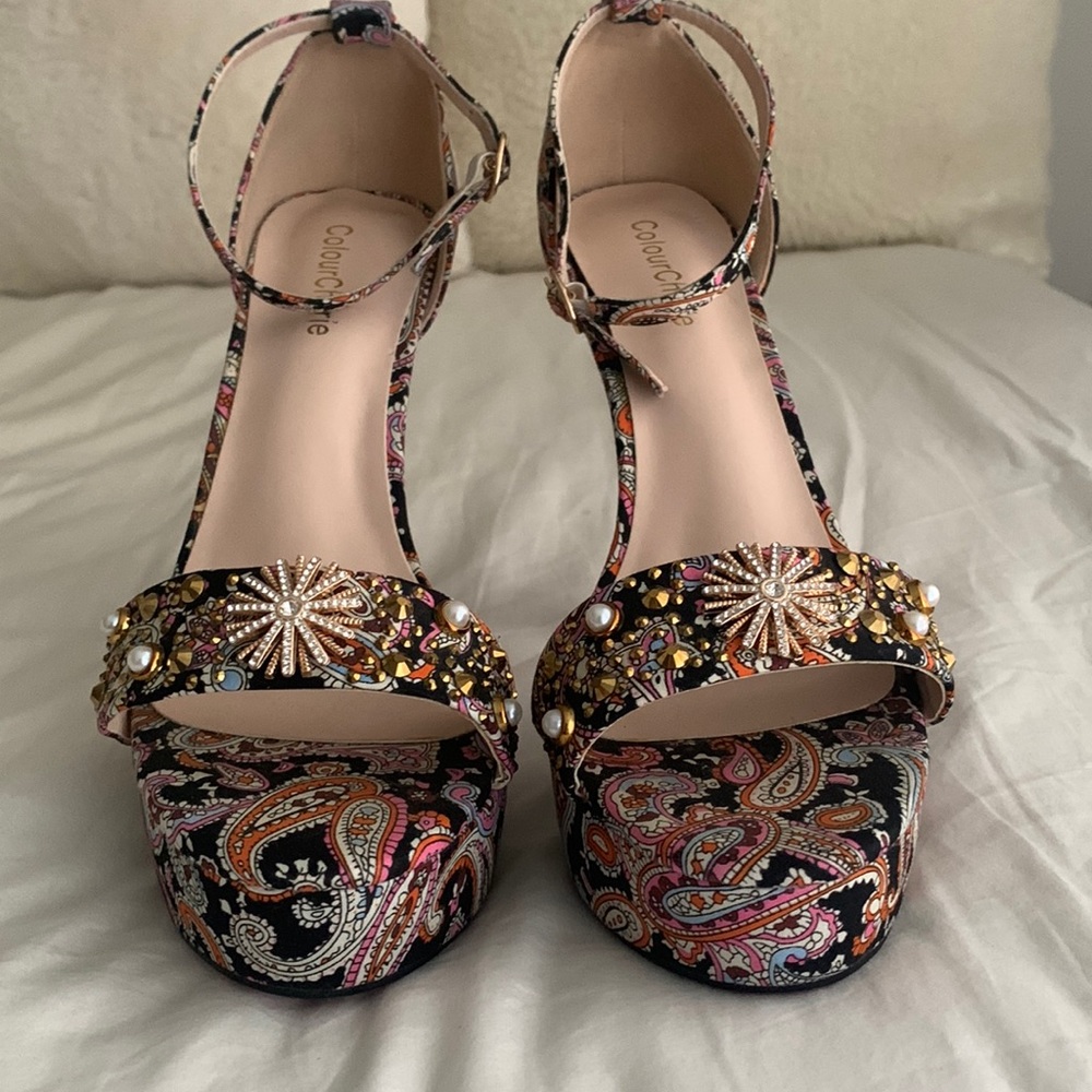 COLOURCHERIE embellished heels